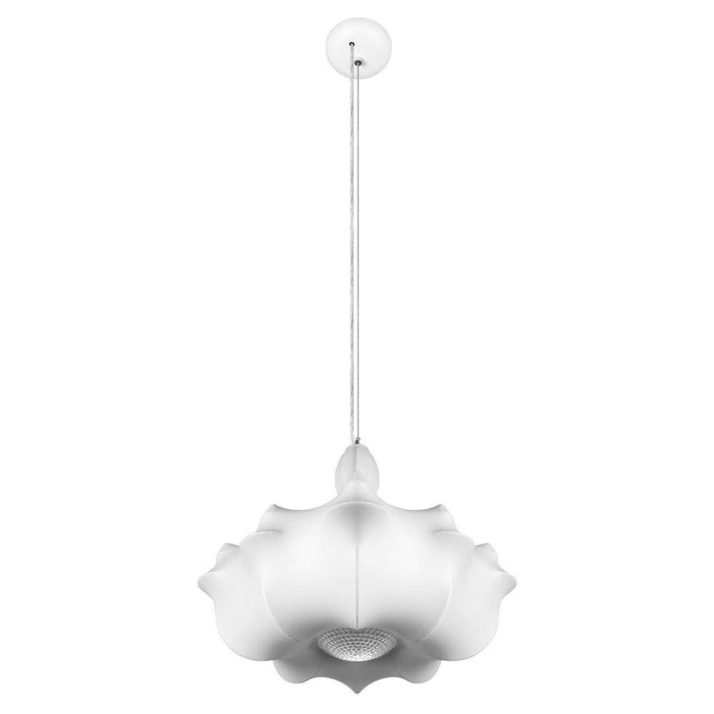 Подвесной светильник с белым фигурным абажуром и мягкими волнистыми краями Cloud Motion