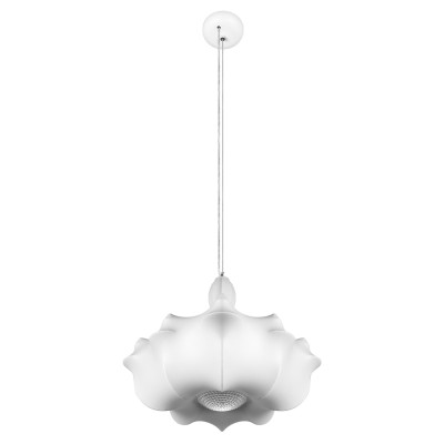 Подвесной светильник с белым фигурным абажуром и мягкими волнистыми краями Cloud Motion