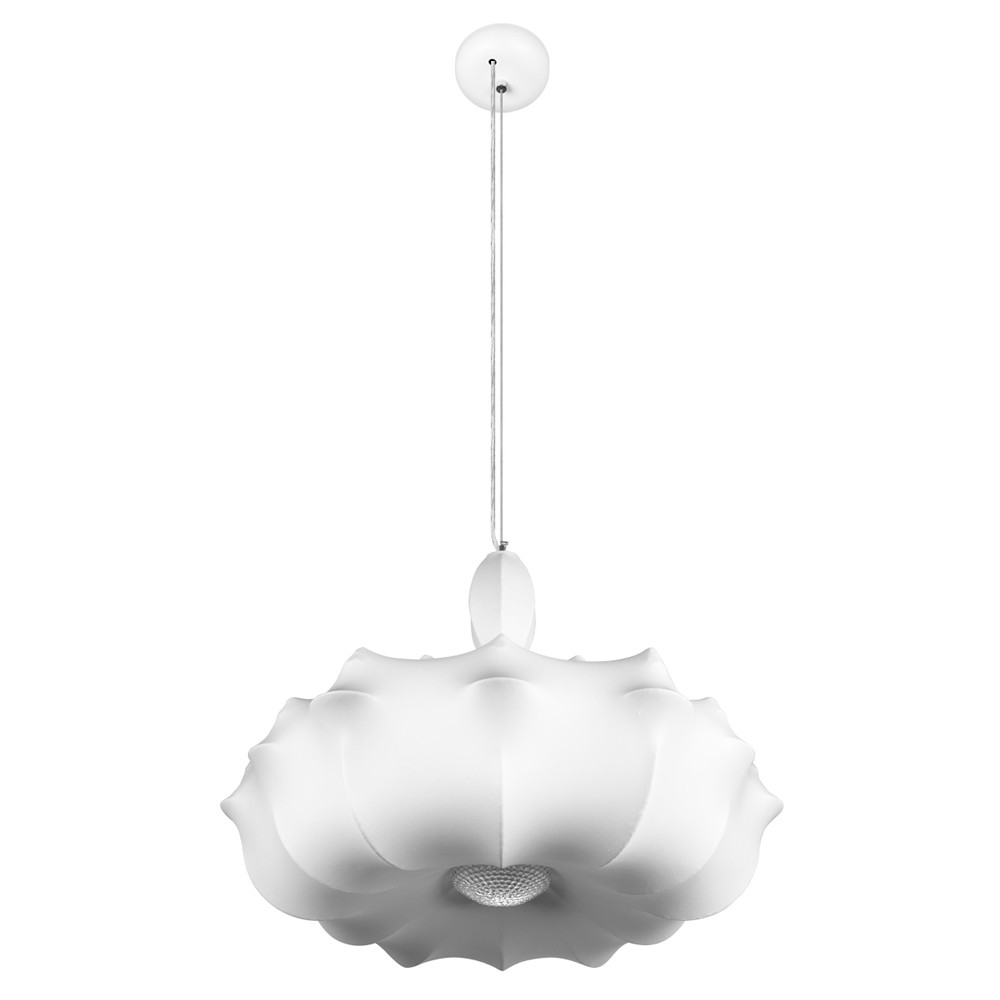 Подвесной светильник с белым фигурным абажуром и мягкими волнистыми краями Cloud Motion