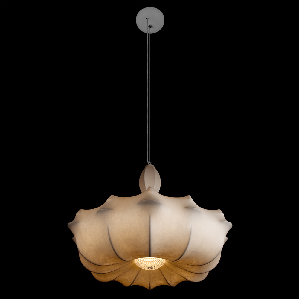 Подвесной светильник с белым фигурным абажуром и мягкими волнистыми краями Cloud Motion