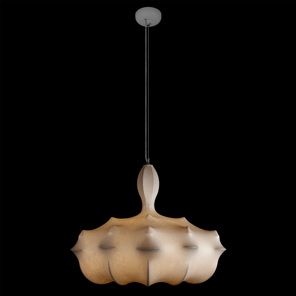 Подвесной светильник с белым фигурным абажуром и мягкими волнистыми краями Cloud Motion