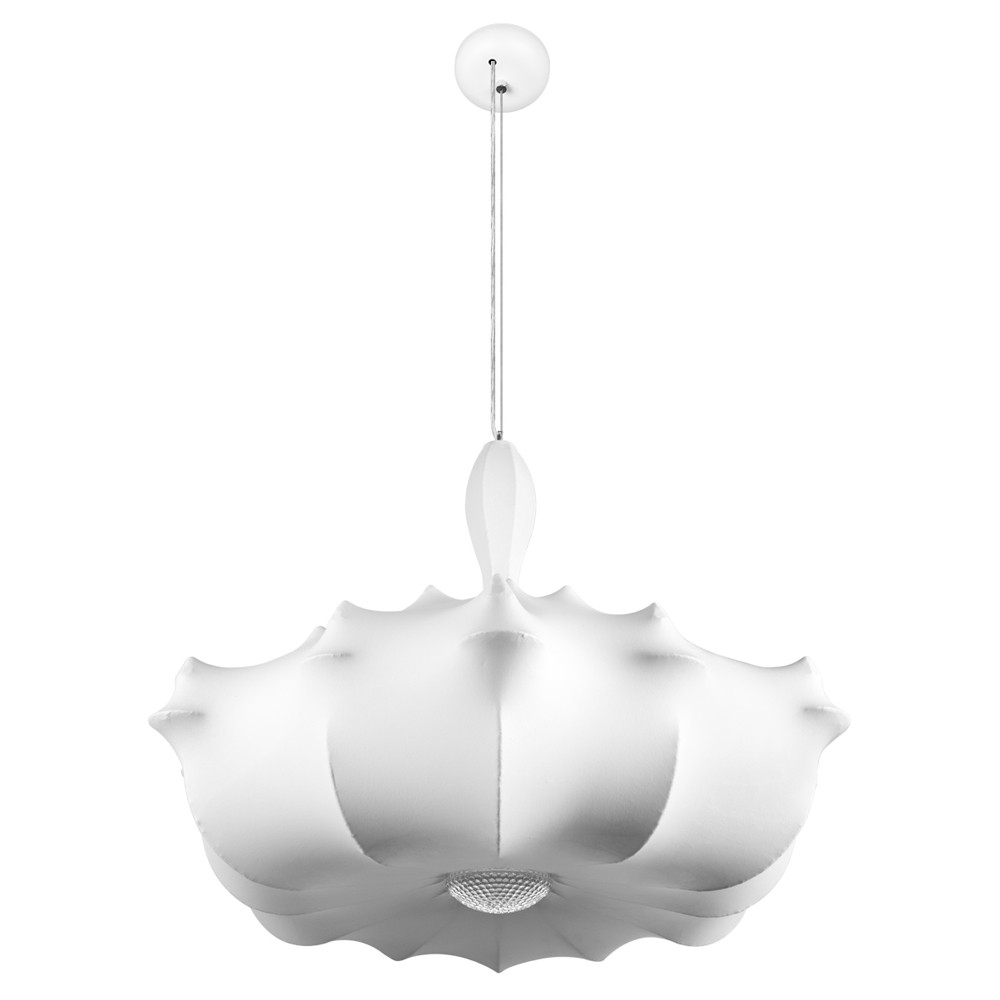 Подвесной светильник с белым фигурным абажуром и мягкими волнистыми краями Cloud Motion