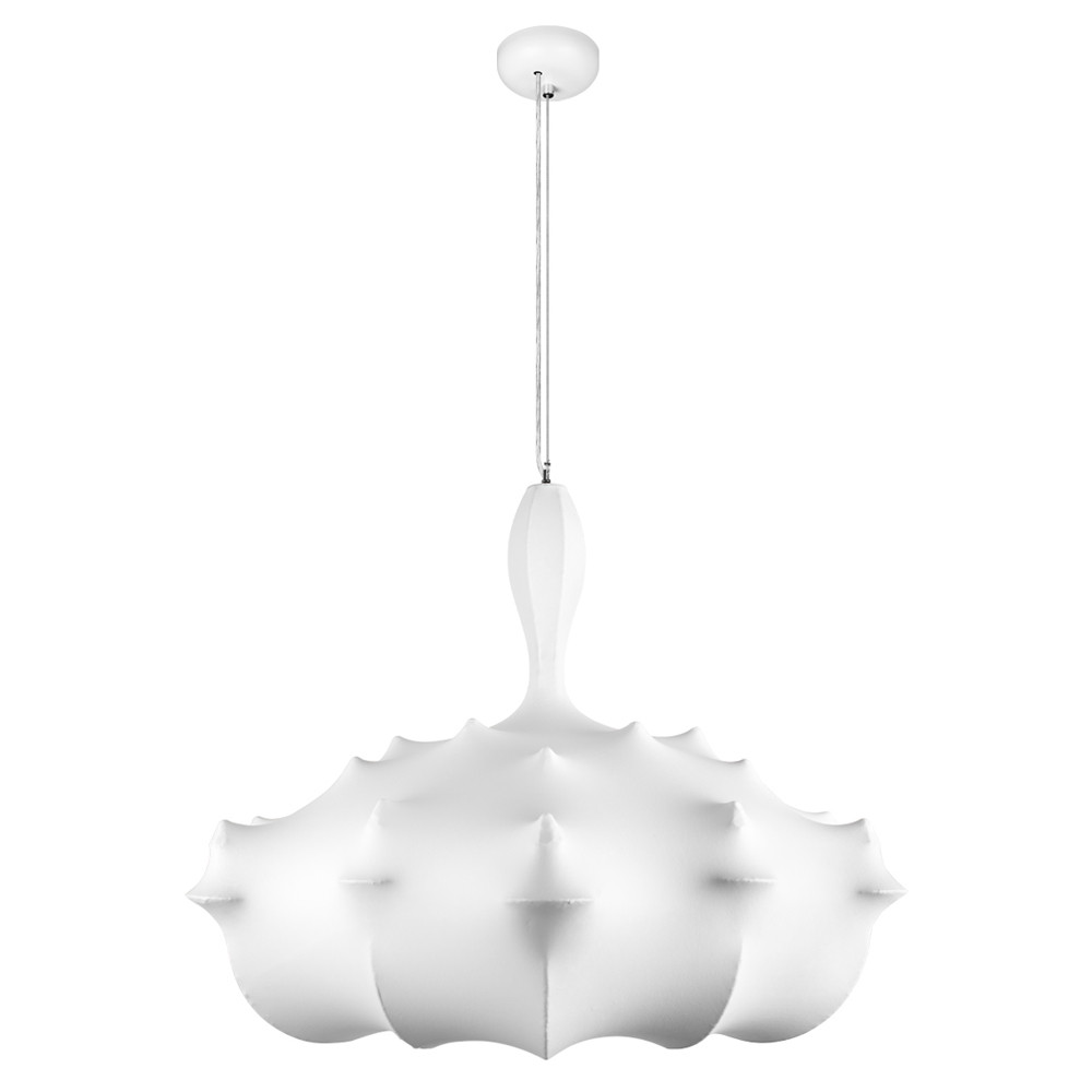 Подвесной светильник с белым фигурным абажуром и мягкими волнистыми краями Cloud Motion