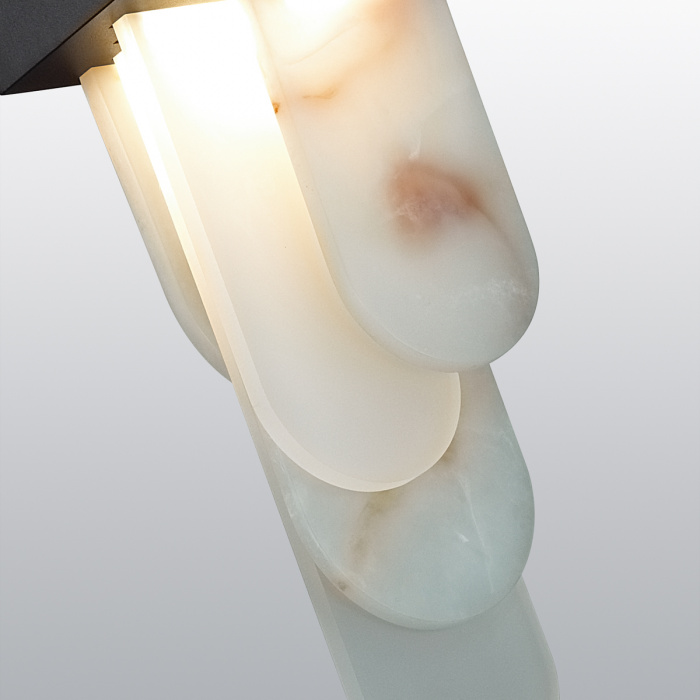 Подвесной светильник с белыми вертикальными элементами Alabaster Totem