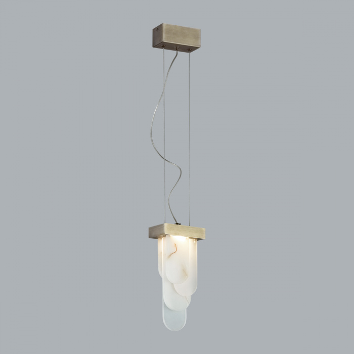 Подвесной светильник с белыми вертикальными элементами Alabaster Totem