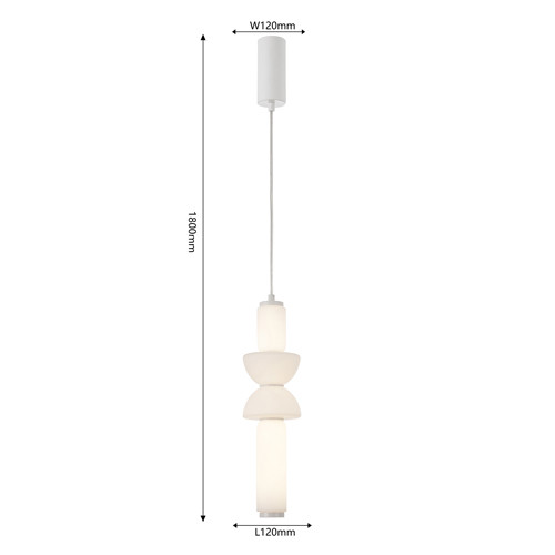 Подвесной светильник с белыми матовыми плафонами Hiding secrets