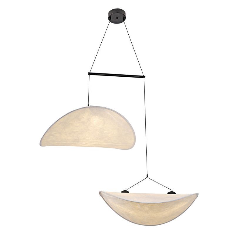 Подвесной светильник с белыми плафонами в форме облака Диаметр 60+60 см Cloud Junction