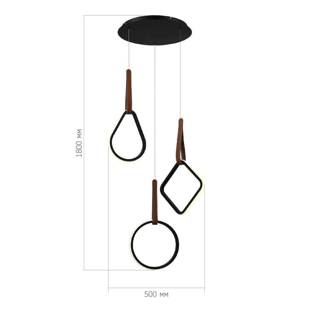 Подвесной светильник с геометрическими источниками света Geometric Architecture of Light