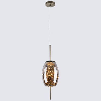 Подвесной светильник с гирляндой внутри стеклянного плафона Garland Glass Hanging Lamp