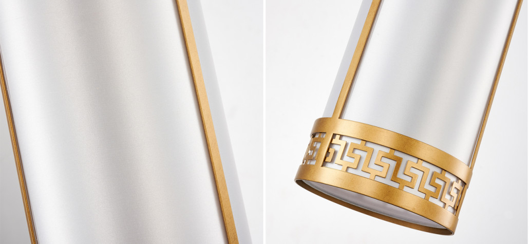 Подвесной светильник с греческим орнаментом Miander Gold