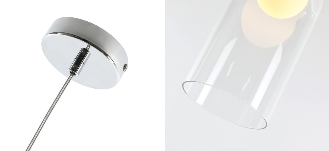 Подвесной светильник с двойным плафоном Flasky Chrome