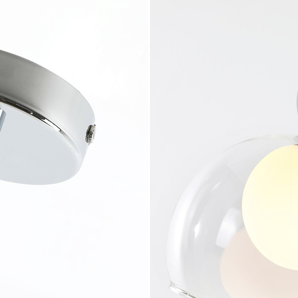 Подвесной светильник с двойным плафоном Flasky Chrome Sphere