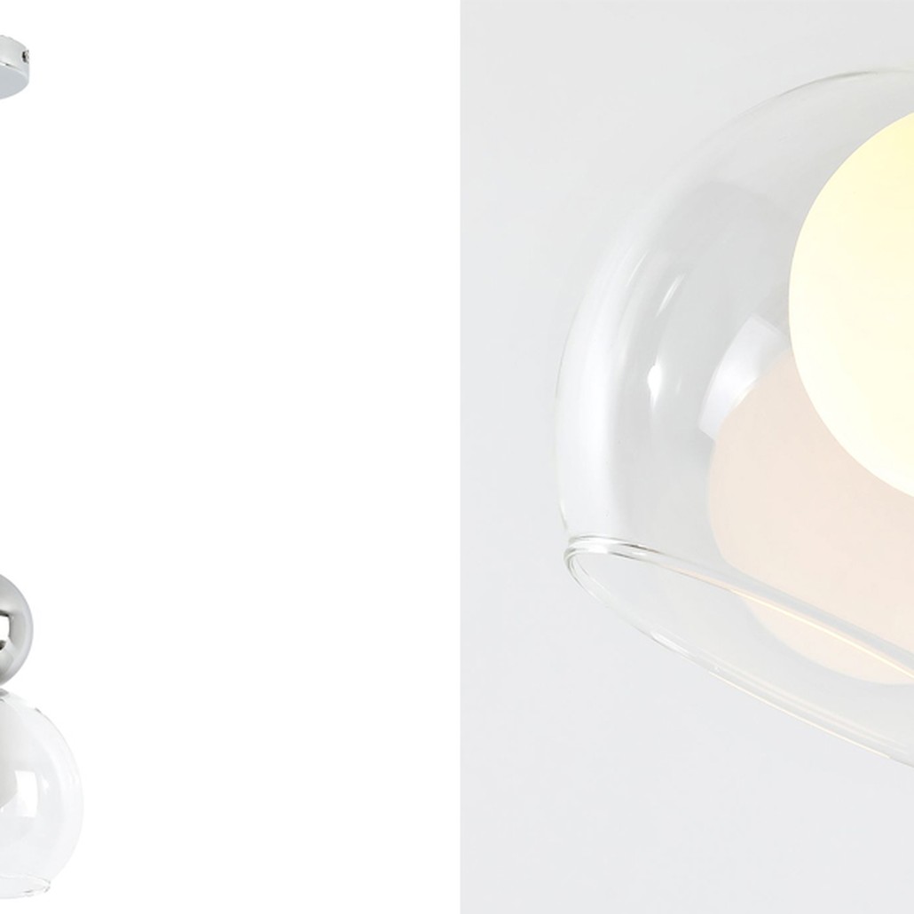 Подвесной светильник с двойным плафоном Flasky Chrome Sphere