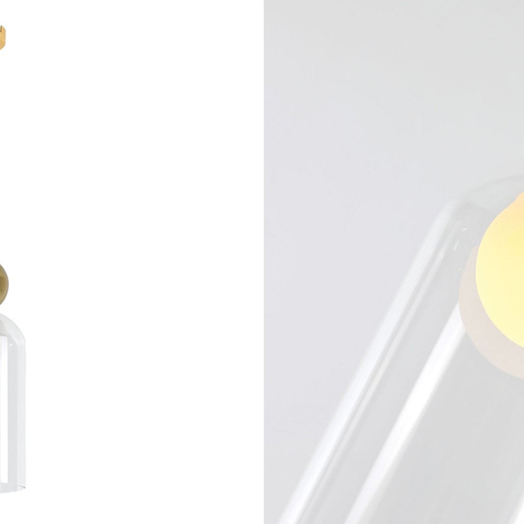 Подвесной светильник с двойным плафоном Flasky Gold