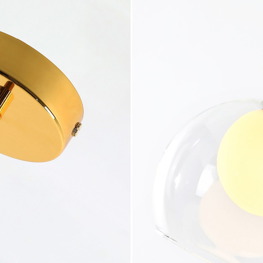 Подвесной светильник с двойным плафоном Flasky Gold Sphere