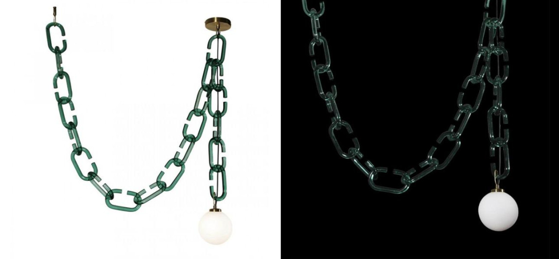 Подвесной светильник с декоративной цепью Brooklyn Studio Green