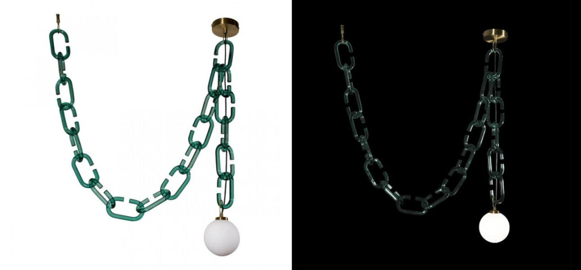 Подвесной светильник с декоративной цепью Brooklyn Studio Green