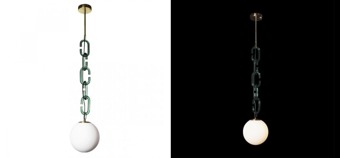 Подвесной светильник с декоративной цепью Brooklyn Studio Green short