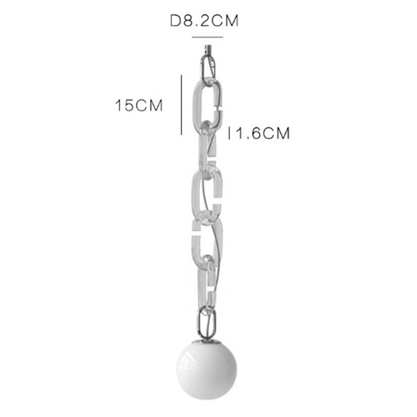 Подвесной светильник с декоративной цепью Brooklyn Studio Pink Red