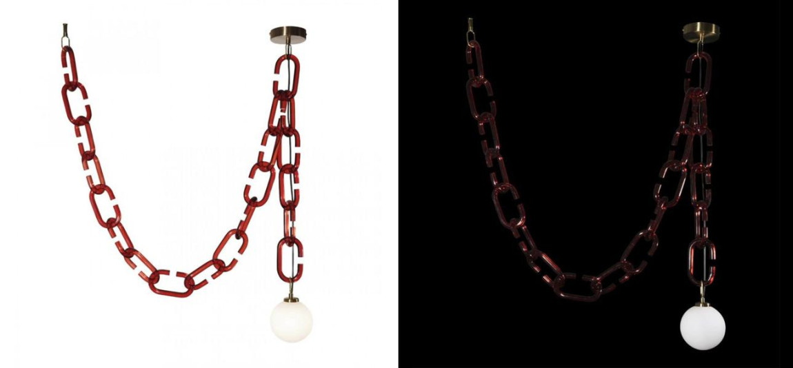 Подвесной светильник с декоративной цепью Brooklyn Studio Red