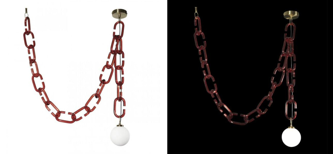 Подвесной светильник с декоративной цепью Brooklyn Studio Red