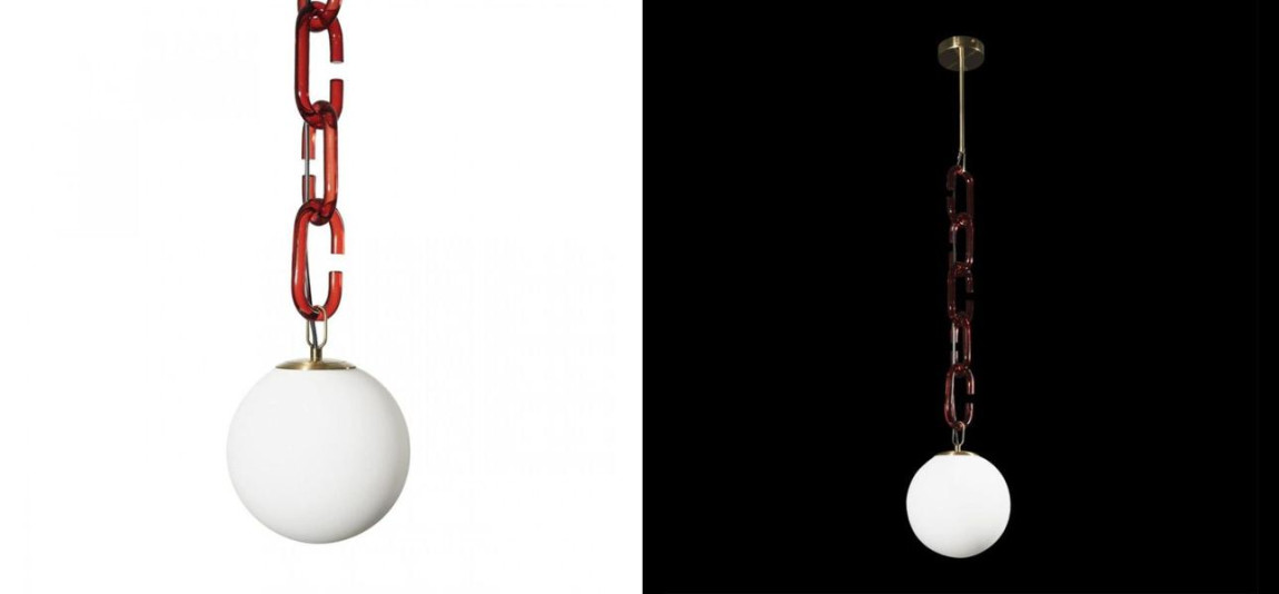 Подвесной светильник с декоративной цепью Brooklyn Studio Red short