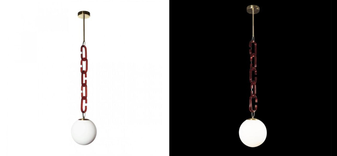 Подвесной светильник с декоративной цепью Brooklyn Studio Red short