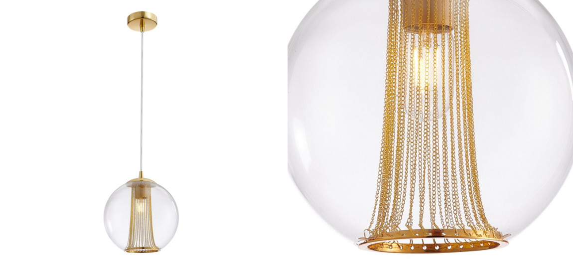 Подвесной светильник с декоративными цепочками CASCADE CHAINS