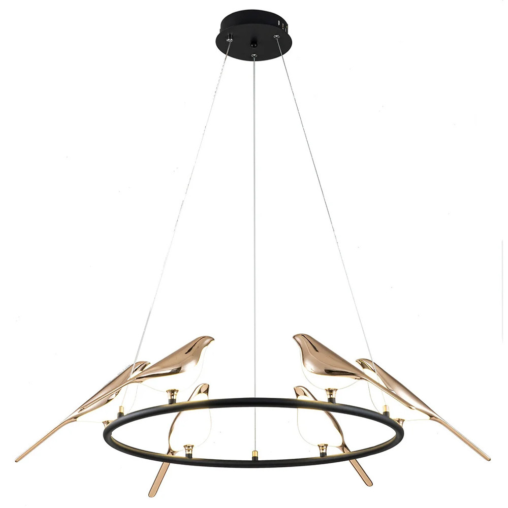Подвесной светильник с декором в виде птиц Birds Ring Hanging Lamp
