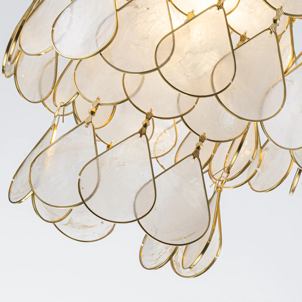 Подвесной светильник с декором из натуральной морской ракушки Iridescent Light