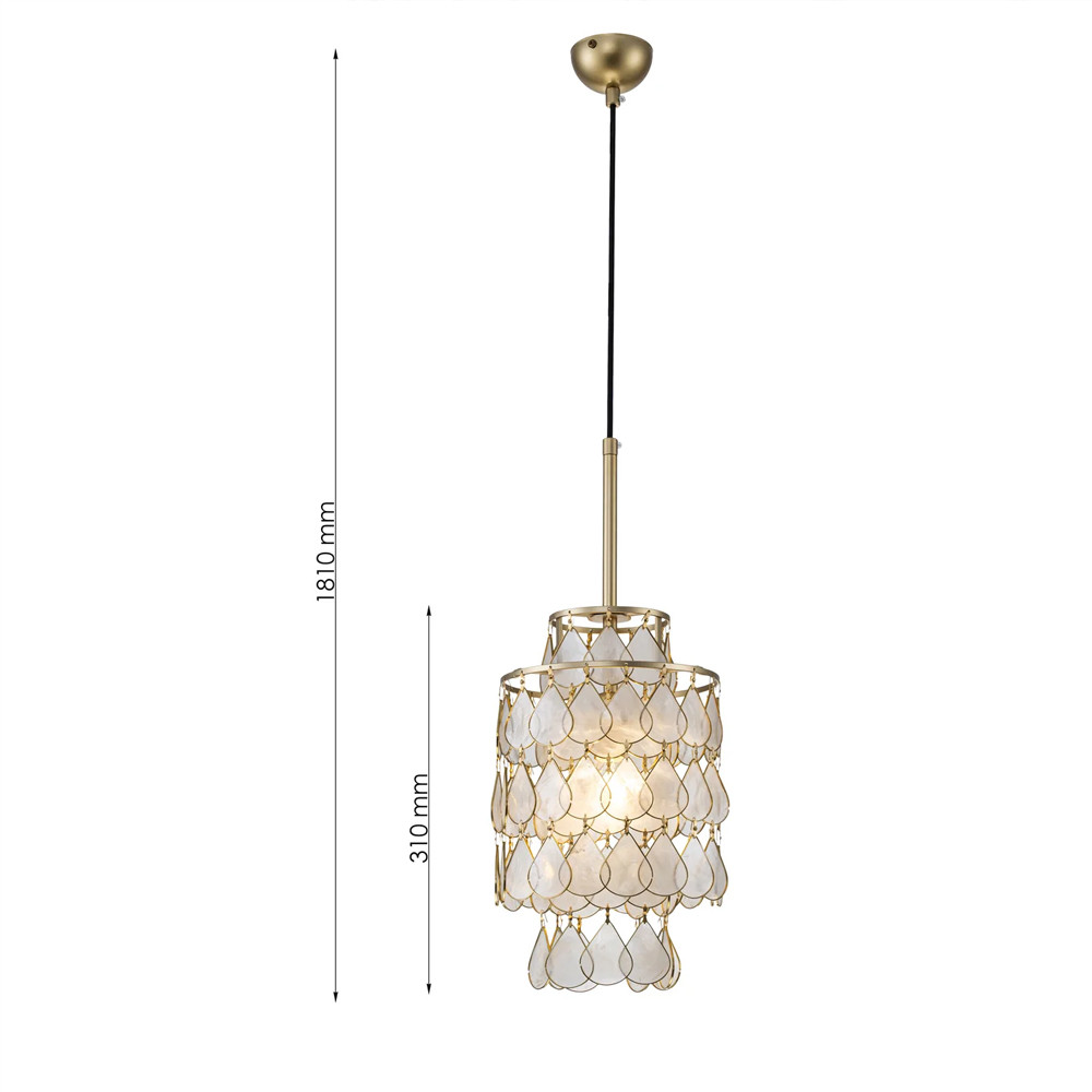 Подвесной светильник с декором из натуральной морской ракушки Iridescent Light