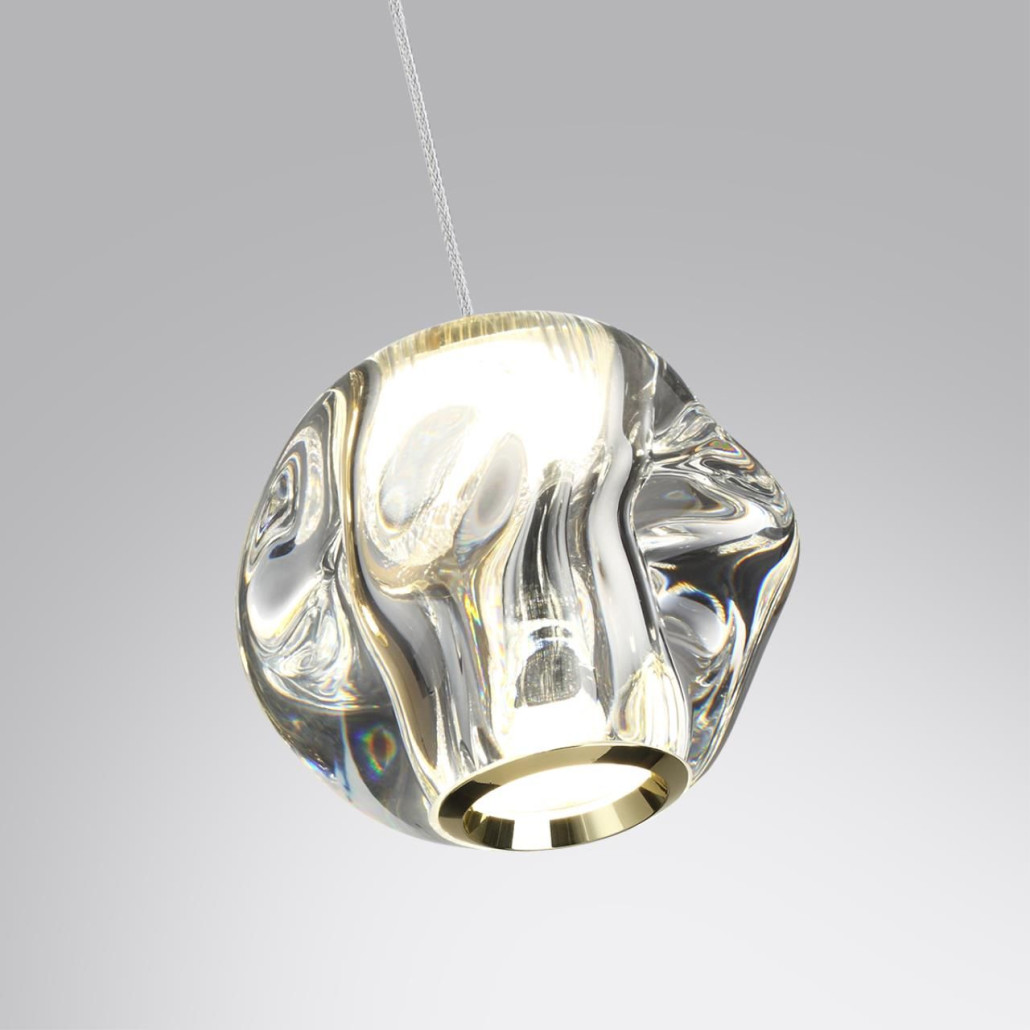 Подвесной светильник с круглым прозрачным плафоном Bubbles Bocci