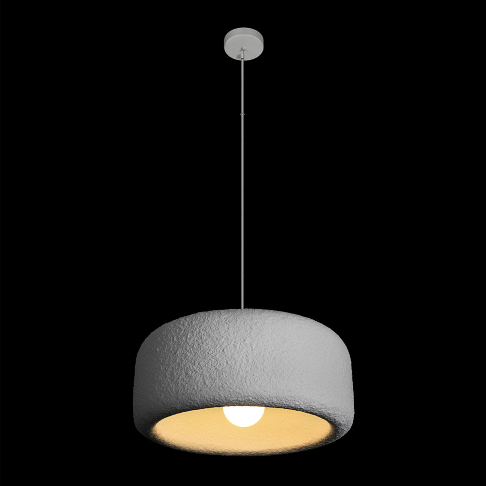 Подвесной светильник с круглым рельефным абажуром Sergey Makhno