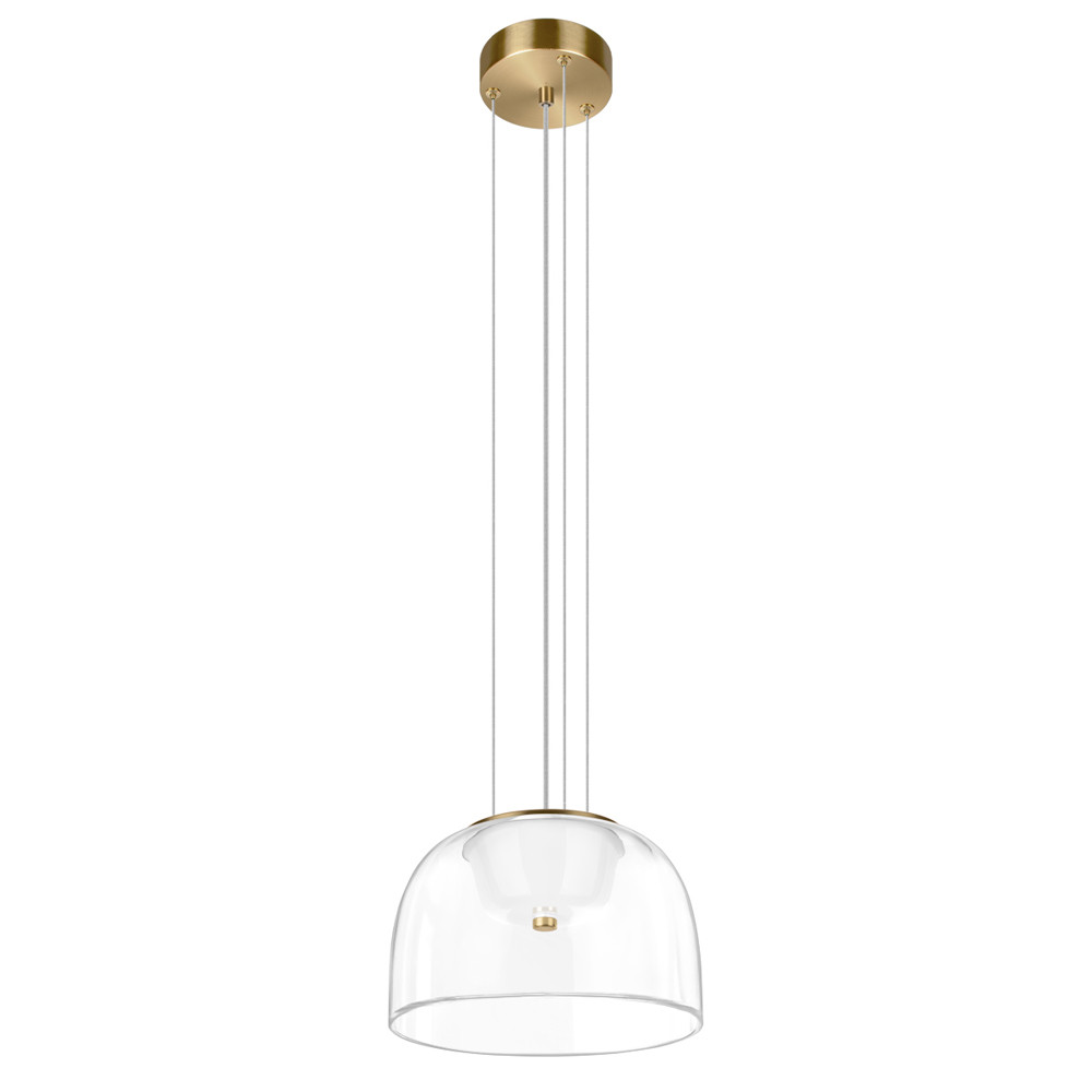 Подвесной светильник с куполообразным прозрачным стеклянным плафоном Grada Light