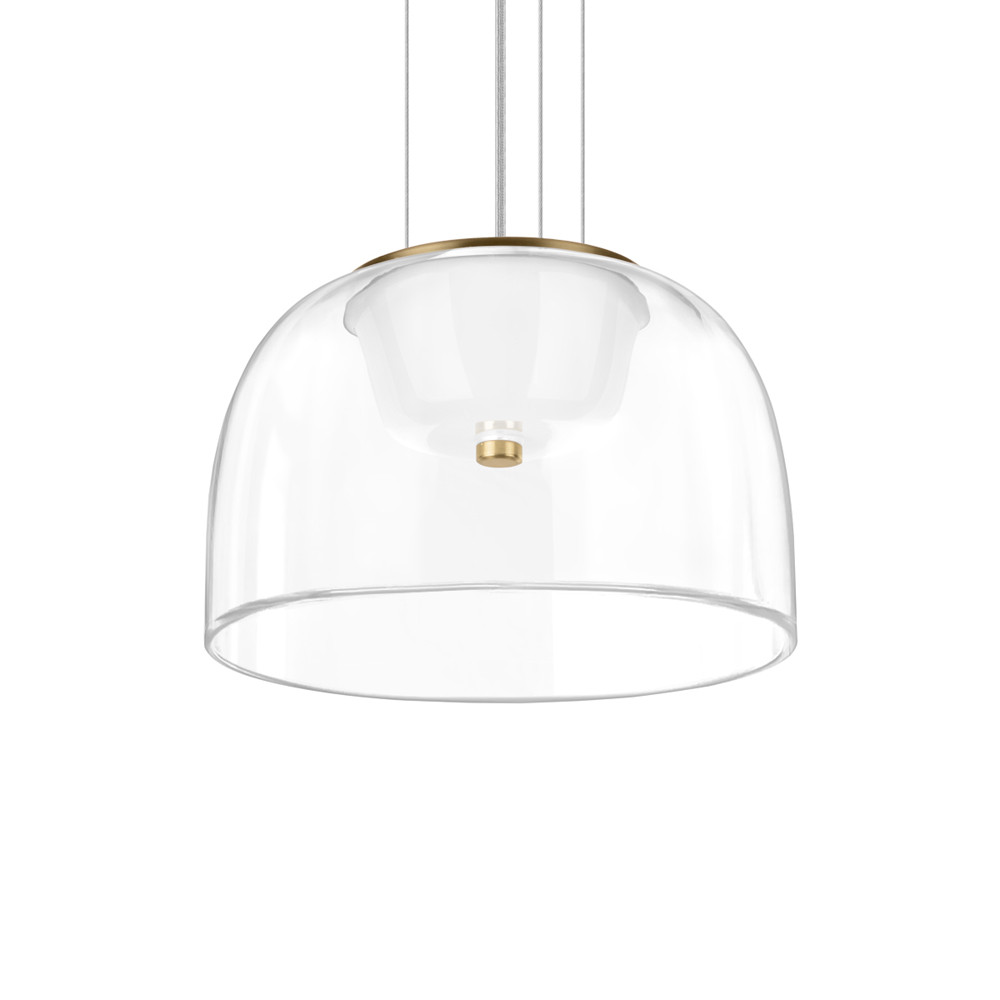 Подвесной светильник с куполообразным прозрачным стеклянным плафоном Grada Light