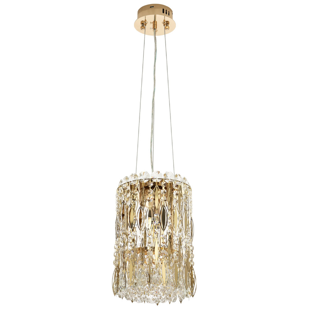 Подвесной светильник с металлическими и хрустальными подвесками Bonnay Crystal Hanging Lamp