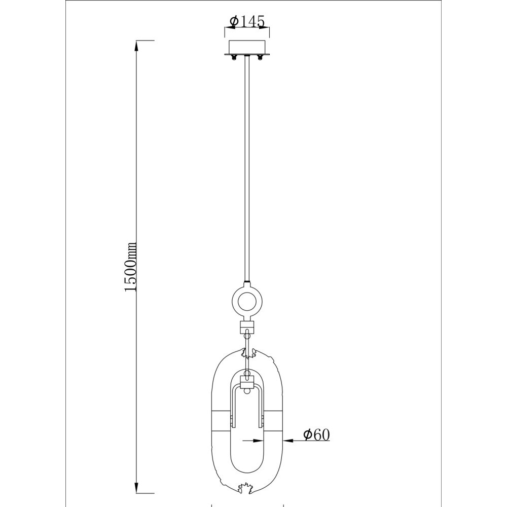 Подвесной светильник с овальным плафоном Fantasy Geometry