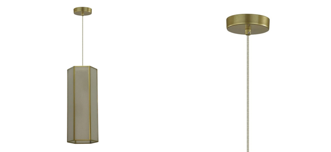 Подвесной светильник с перламутровым плафоном Rombika