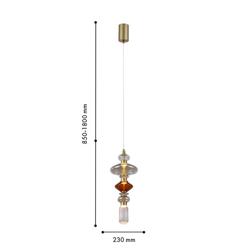 Подвесной светильник с плафонами разной формы Geometry Glass