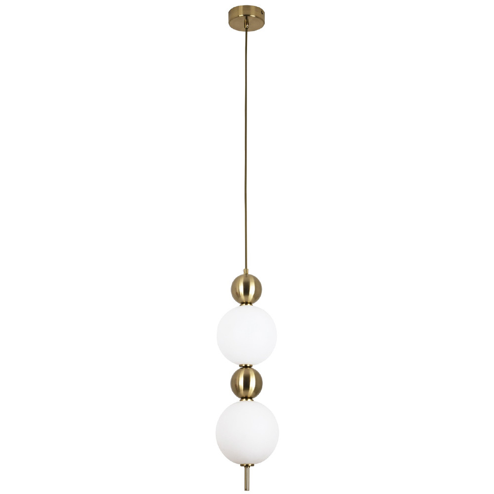 Подвесной светильник с плафонами шарами из акрила и металла Crystal Globule Spheres Hanging Lamp