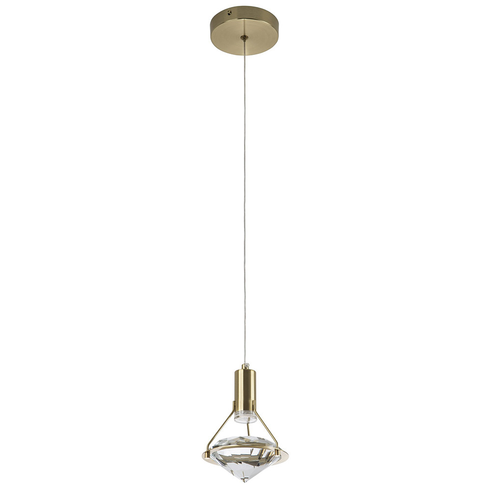 Подвесной светильник с плафоном в форме бриллианта Diamond Crystal Hanging Lamp