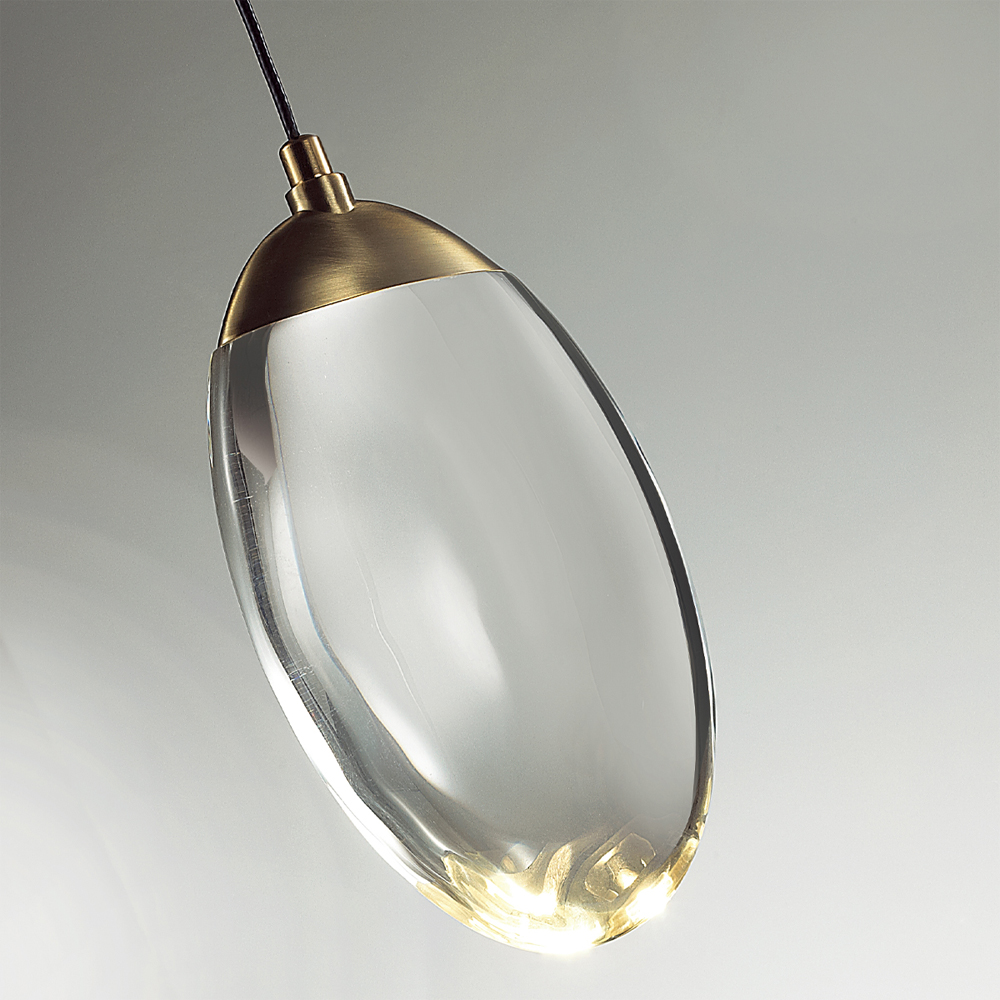 Подвесной светильник с плафоном в форме капли Crystal Transparent Drop