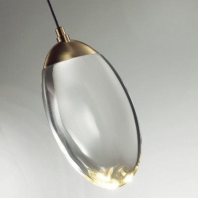 Подвесной светильник с плафоном в форме капли Crystal Transparent Drop
