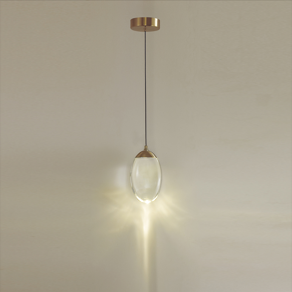 Подвесной светильник с плафоном в форме капли Crystal Transparent Drop