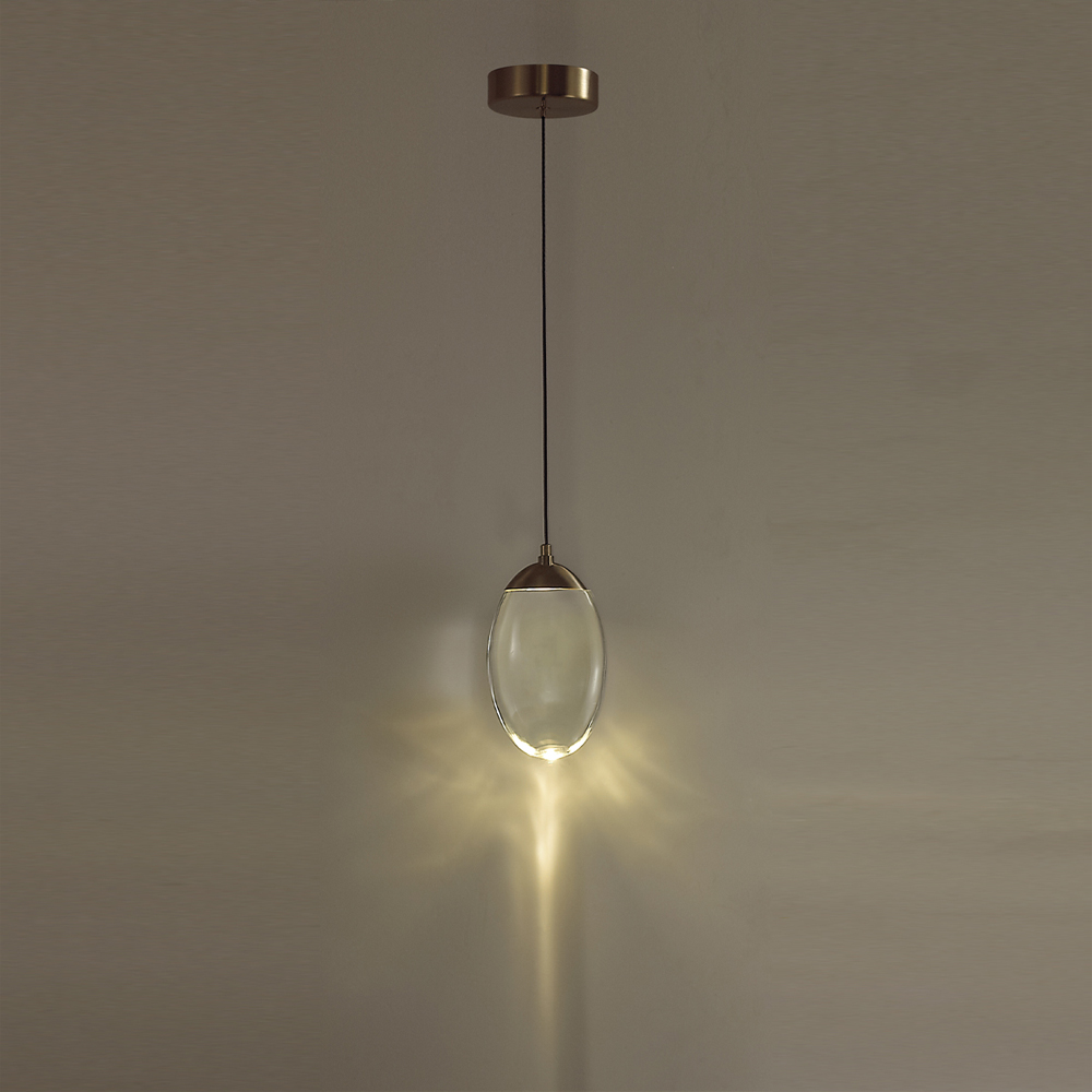 Подвесной светильник с плафоном в форме капли Crystal Transparent Drop