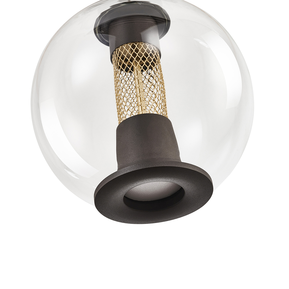 Подвесной светильник с плафоном в форме шара Inner Gleam Orb black