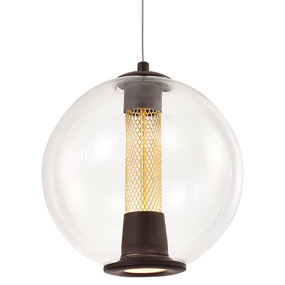 Подвесной светильник с плафоном в форме шара Inner Gleam Orb black