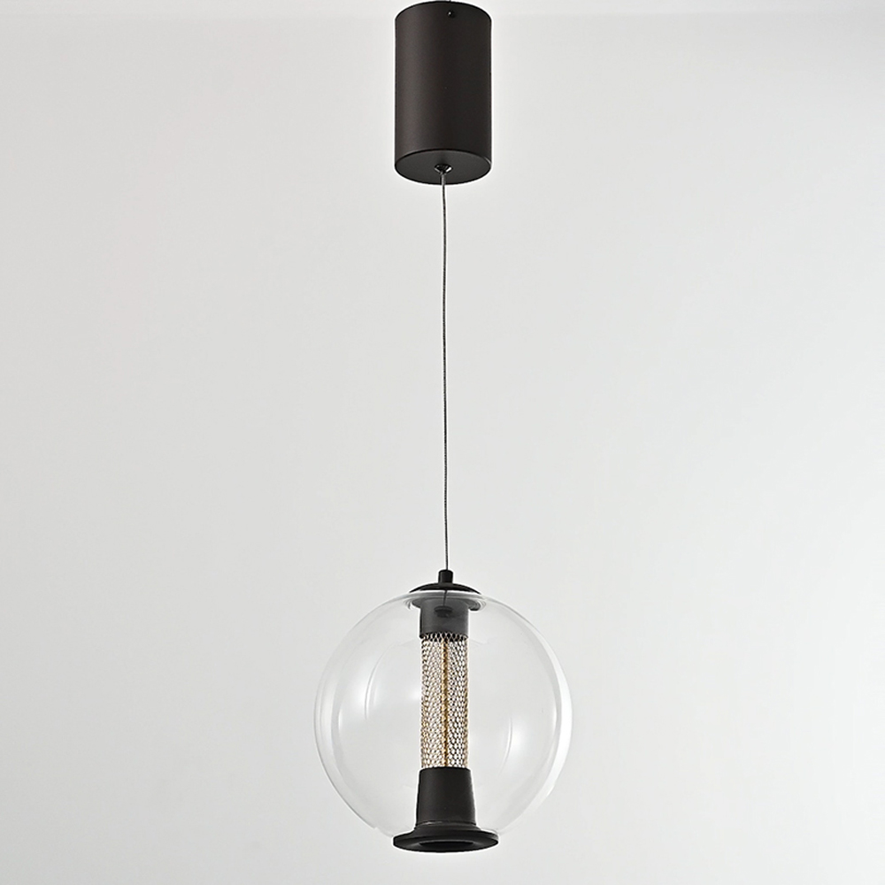 Подвесной светильник с плафоном в форме шара Inner Gleam Orb black