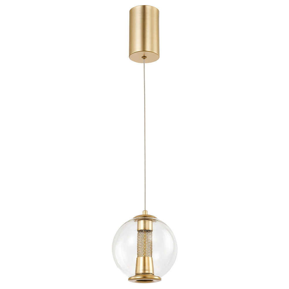 Подвесной светильник с плафоном в форме шара Inner Gleam Orb gold