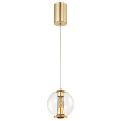 Подвесной светильник с плафоном в форме шара Inner Gleam Orb gold